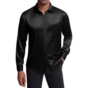 Zara Men's Elegant Satin Dress Shirt